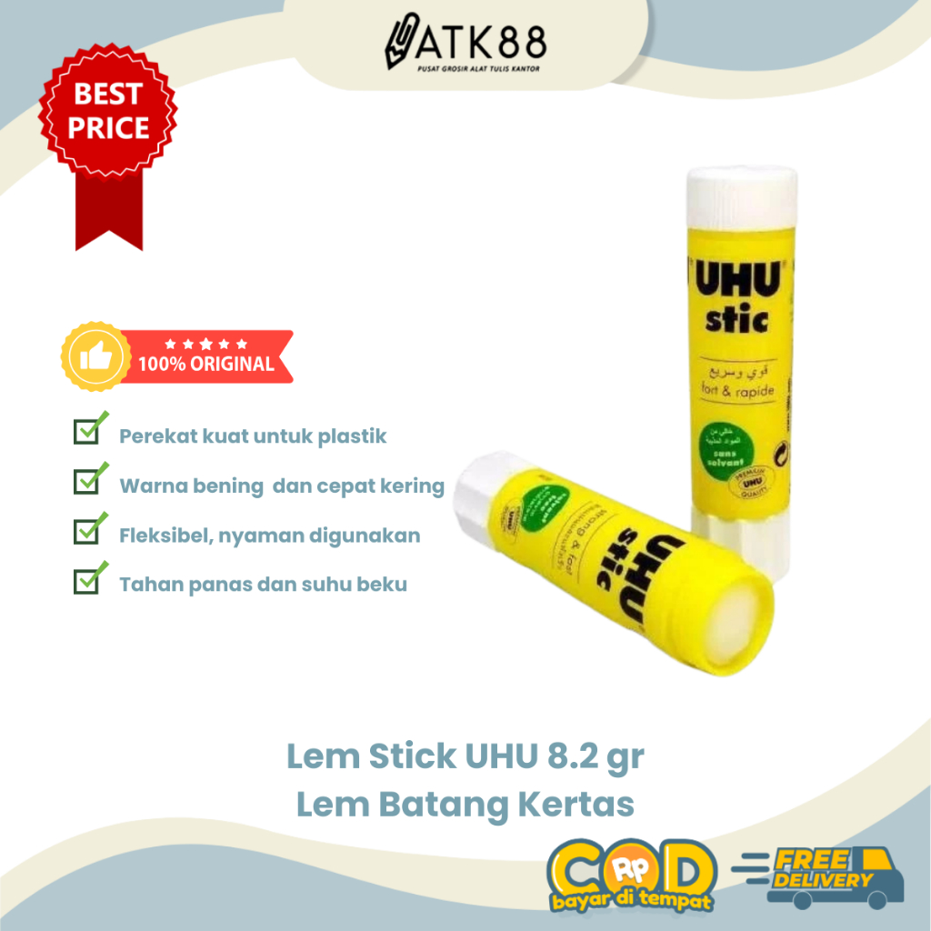 

[ATK88] Lem Stick UHU 8.2 gr - Lem Batang Kecil UHU 8.2 g