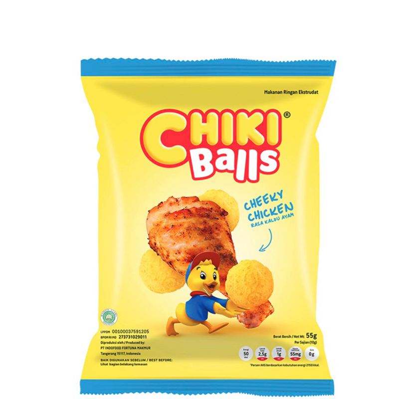 

Snack Chiki Balls Makanan Ringan Cheeky Chicken 55 gr
