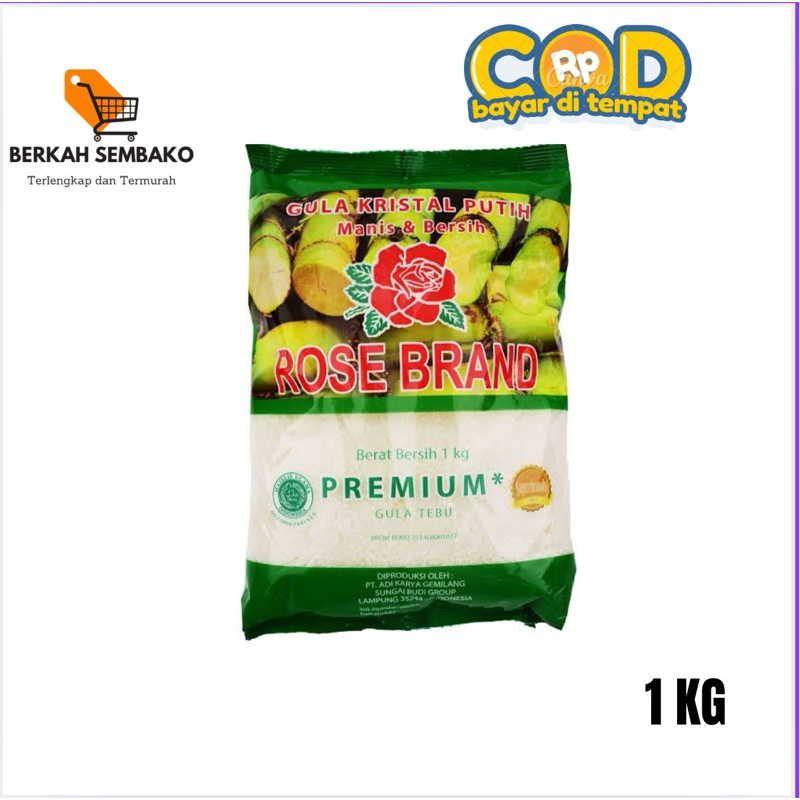

Gula pasir rose brand 1 kg kualitas premium