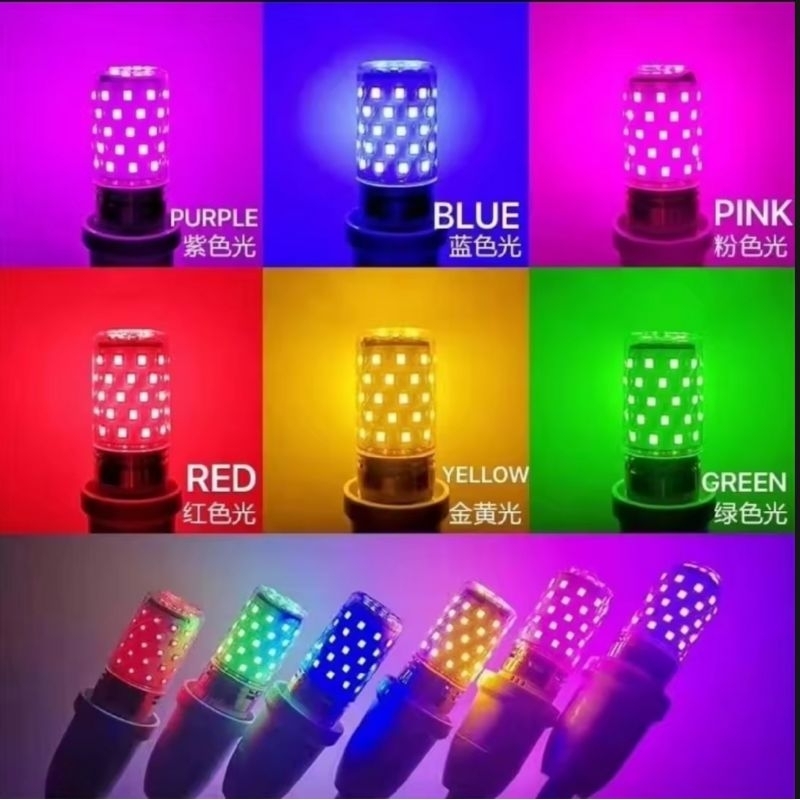 Lampu LED Hias Warna Warni 12 Watt | Lampu LED Dekorasi | Lampu Hias Cafe | Lampu Hias Kamar