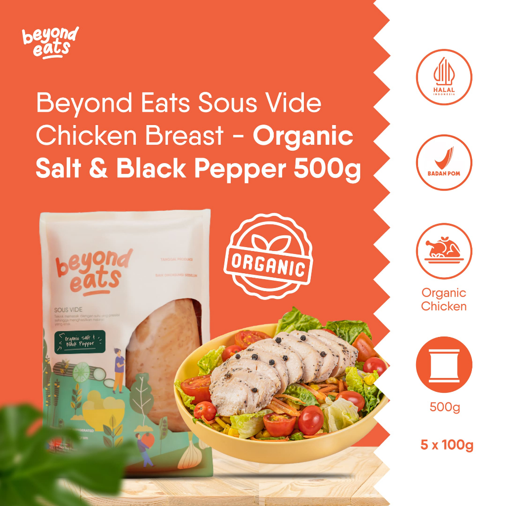 

Beyond Eats Sous Vide Chicken Breast 5 pax Organic Chick - Buy 1 Get 1