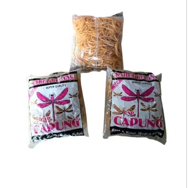 

karet gelang capung 1 ons / karet kuning 100gram