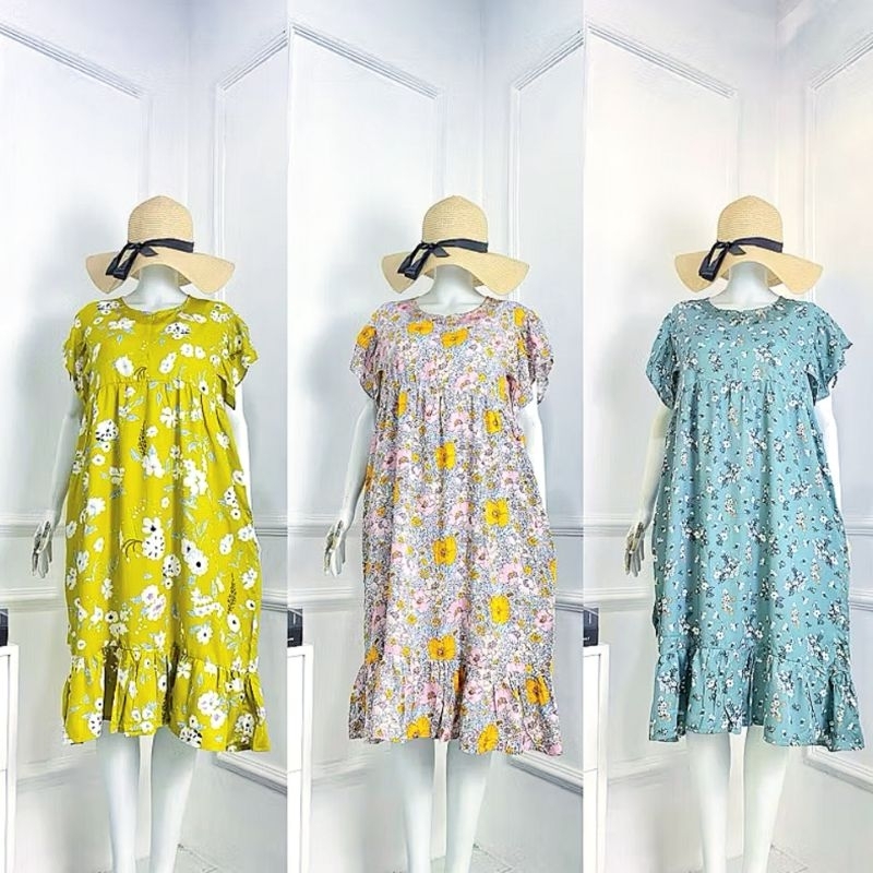 Daster Meta Ld 110cm Rayon Viscose Premium Adem | Dress Busui Friendly Murah | Baju Tidur