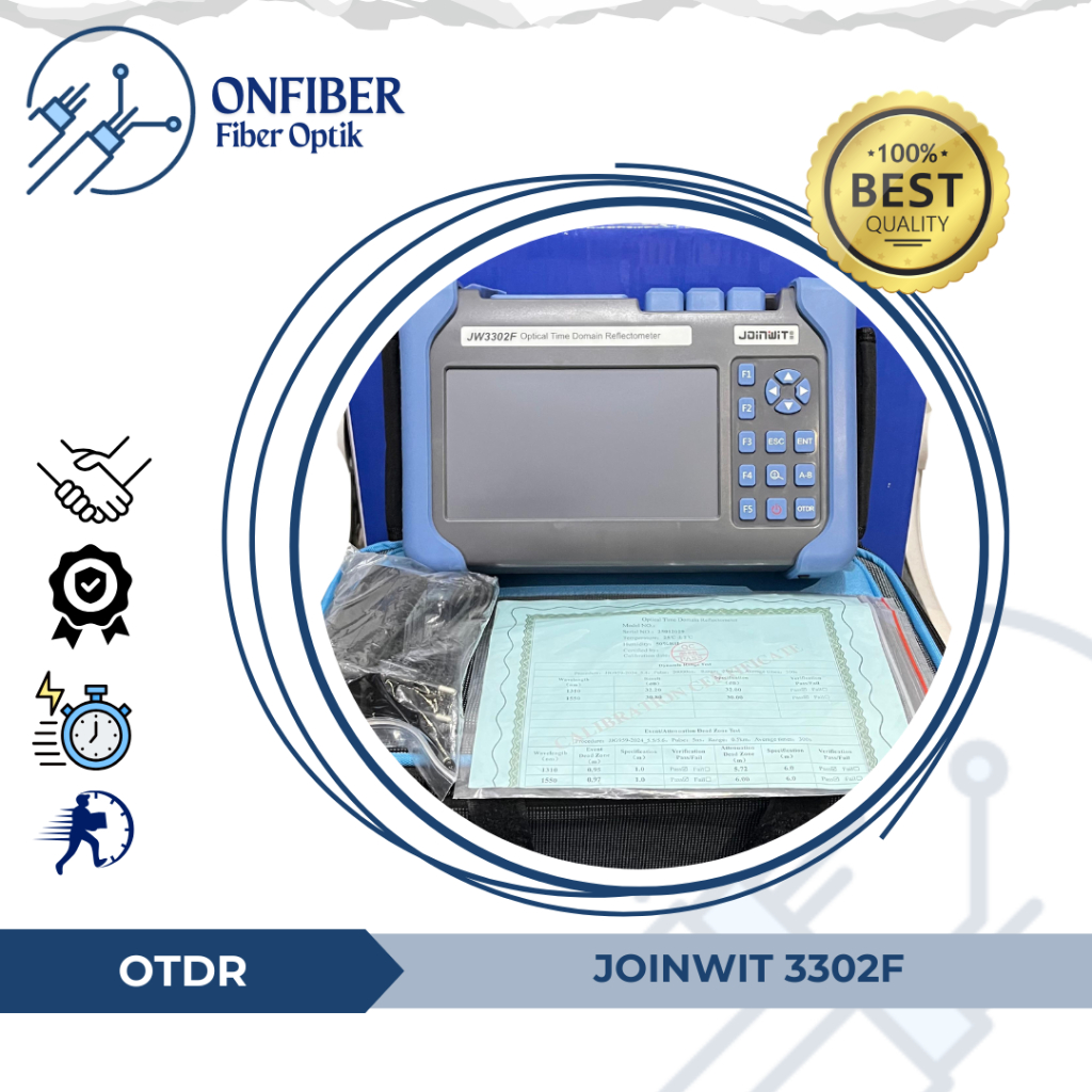 OTDR Joinwit JW3302F – Alat Uji Fiber Optik 1310/1550nm, 45dB, VFL & OPM | Optical Time Domain Refle