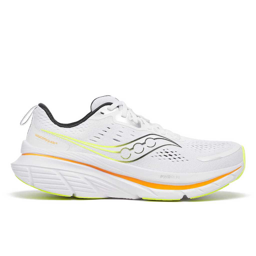 Saucony Sepatu Running Guide 18 - White/Peel