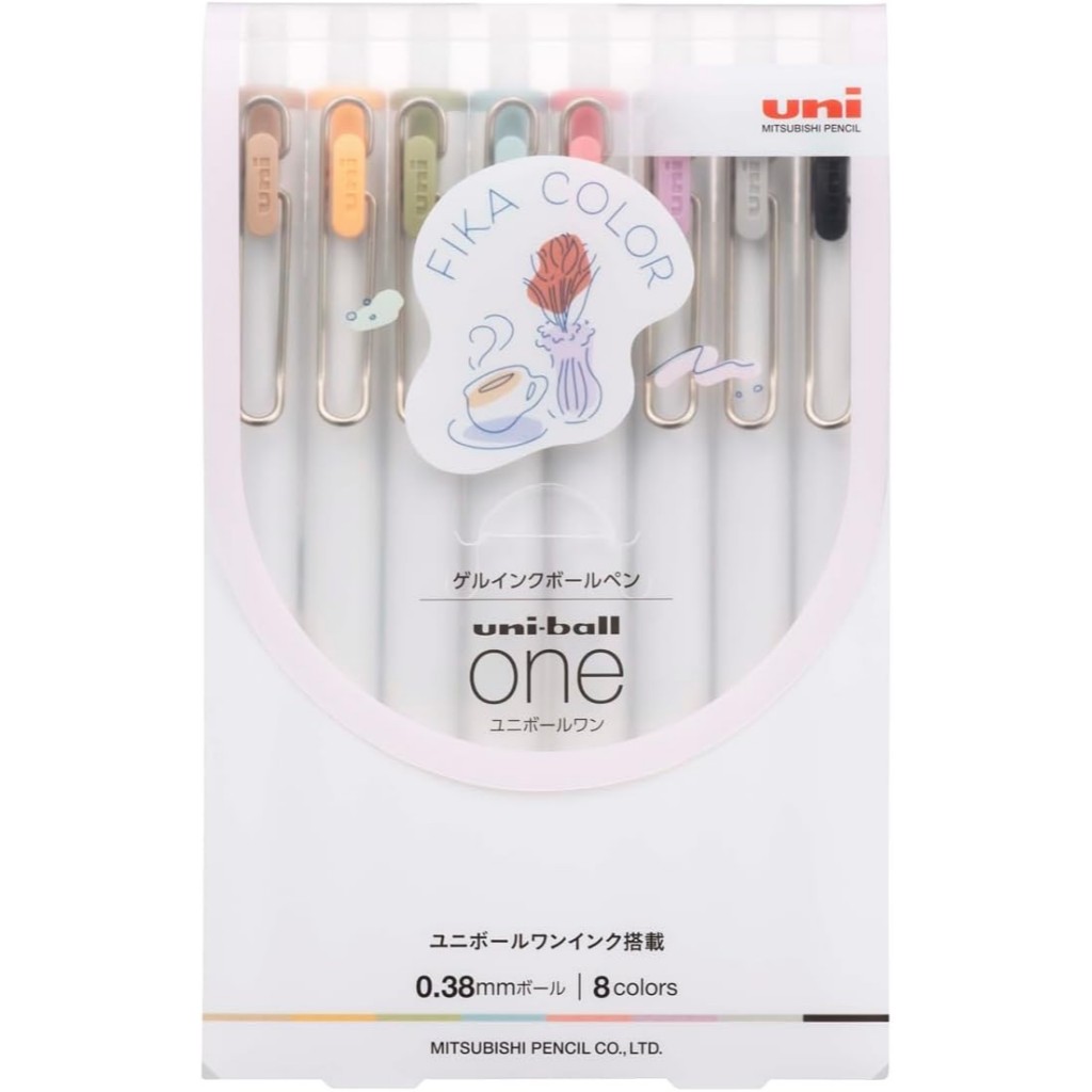 

Uni UniBall One Fika Colors Set of 8 Gel Ink Pen 0.38mm Mitsubishi Uni-Ball Pulpen Limited Edition