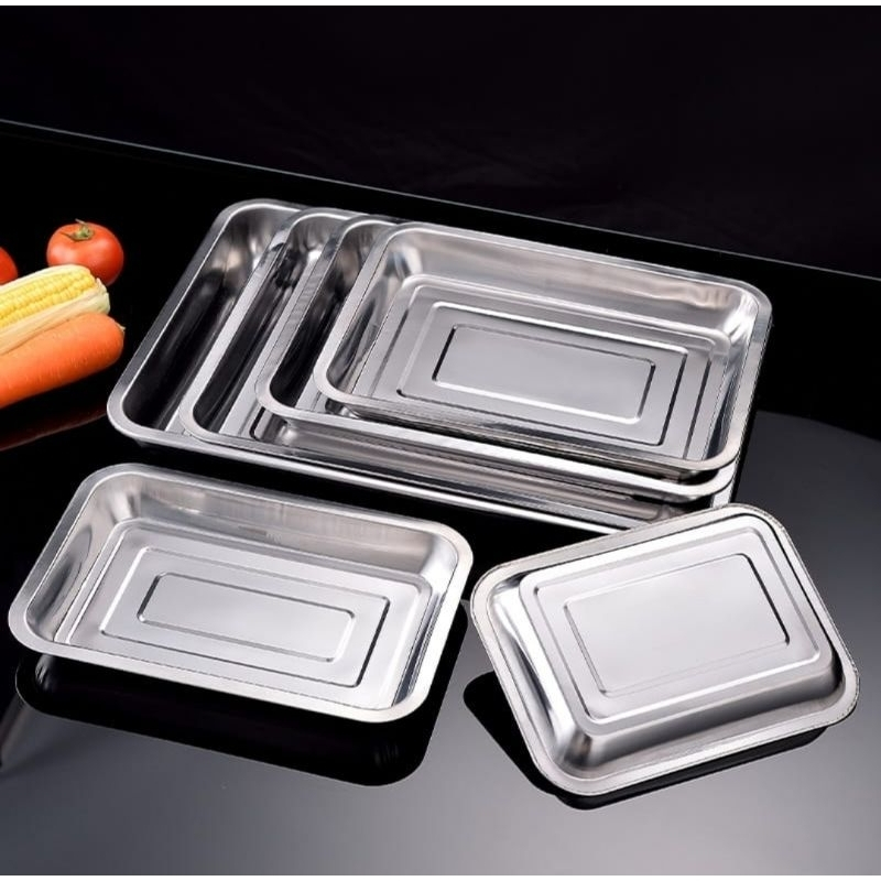 Nampan Stainless Baki Serbaguna / Nampan Stainless Persegi/ Baking Tray / Baki Stainless