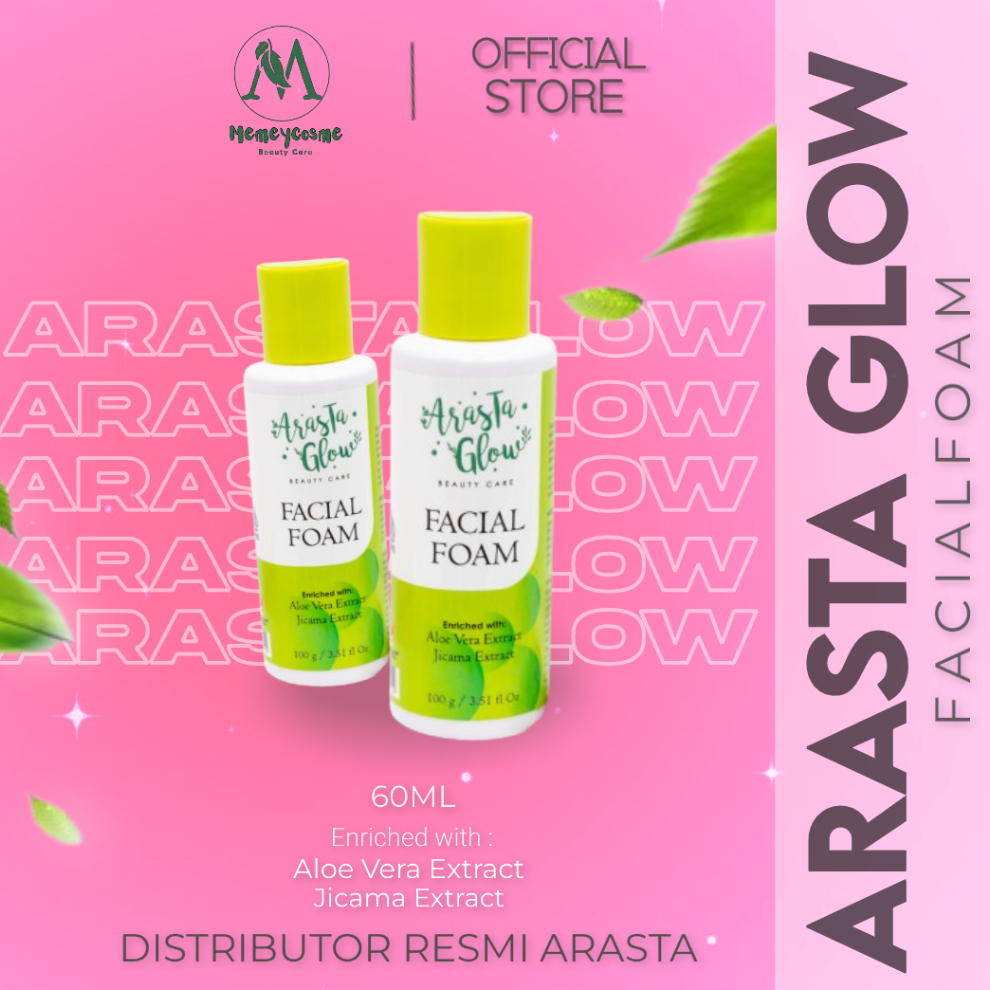 [BISA COD] Facial Foam Arasta Glow 100% Asli facial wash sabun muka sabun wajah arasta glow