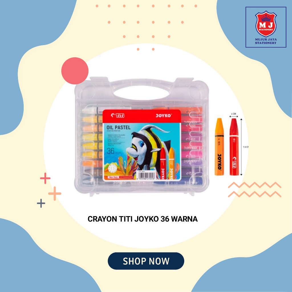 

CRAYON JOYKO OIL PASTEL / KRAYON MINYAK JOYKO 36 WARNA OP-36S