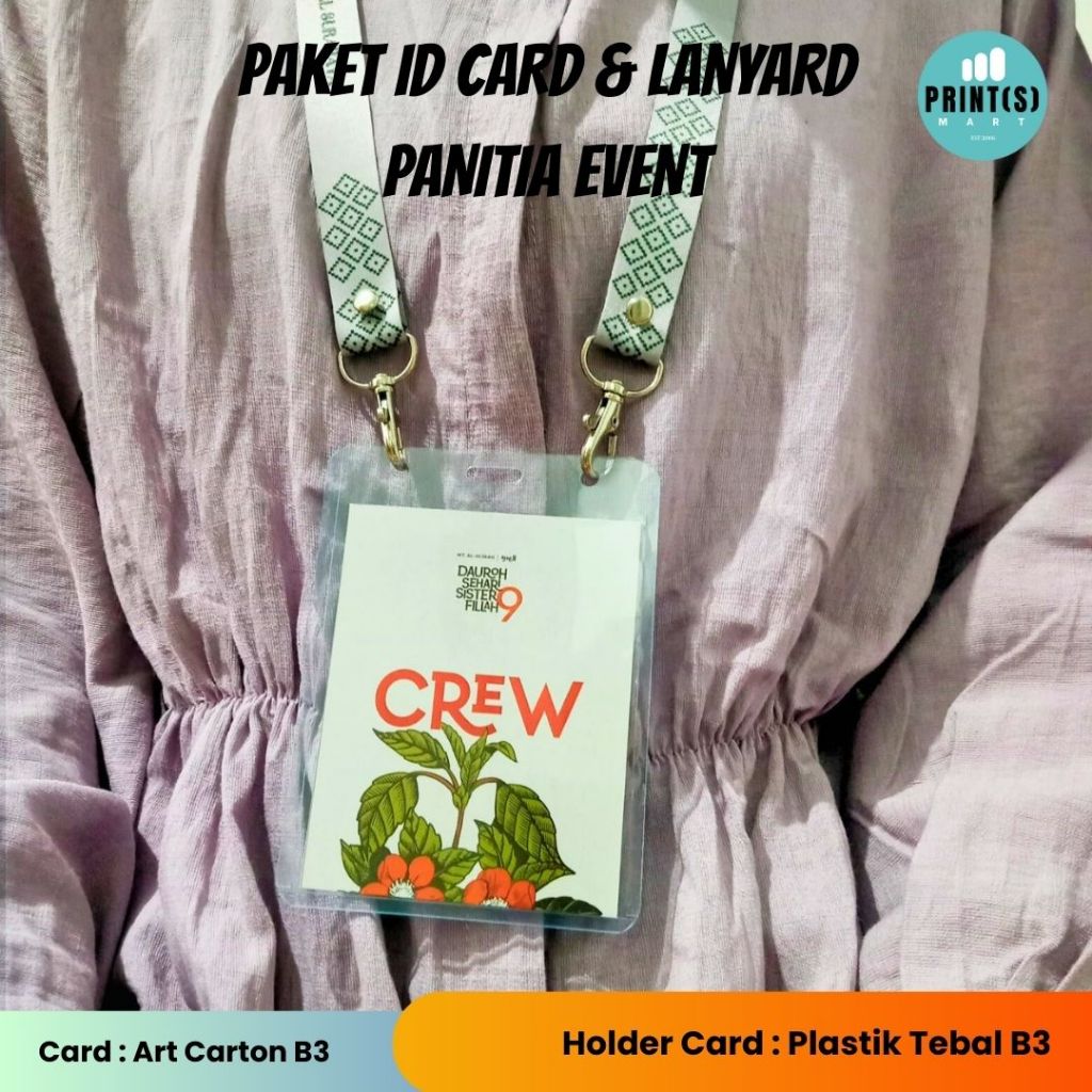 

ID Card Lanyard Panitia Name Tag EVENT Program, Paket Fullset