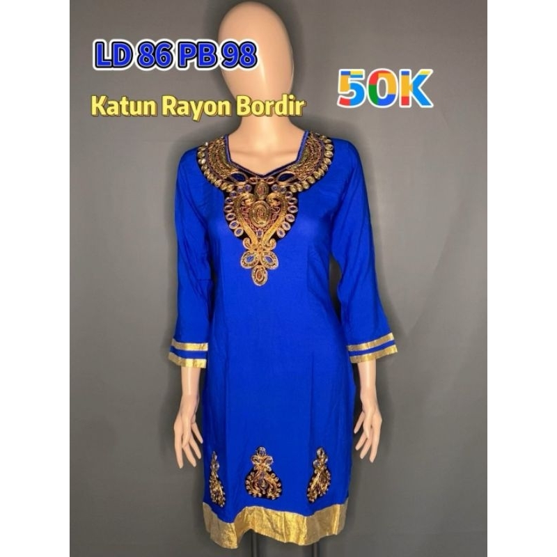 Baju India Kurti Single PL Lengan Panjang