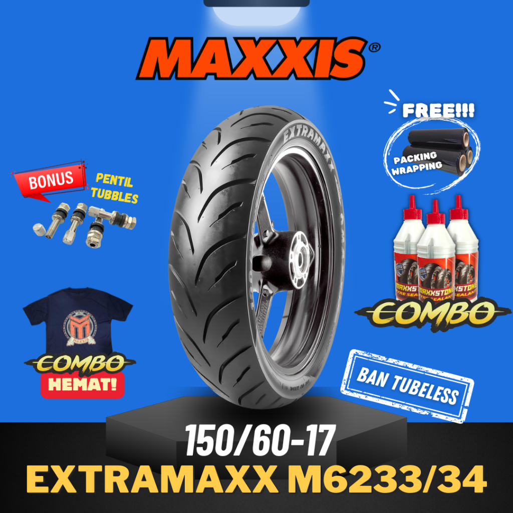 [READY COD] MAXXIS EXTRAMAXX RING 17 / BAN MAXXIS 150/60-17 / 160-60-17 BAN TUBELESS BAN LUAR / BAN 
