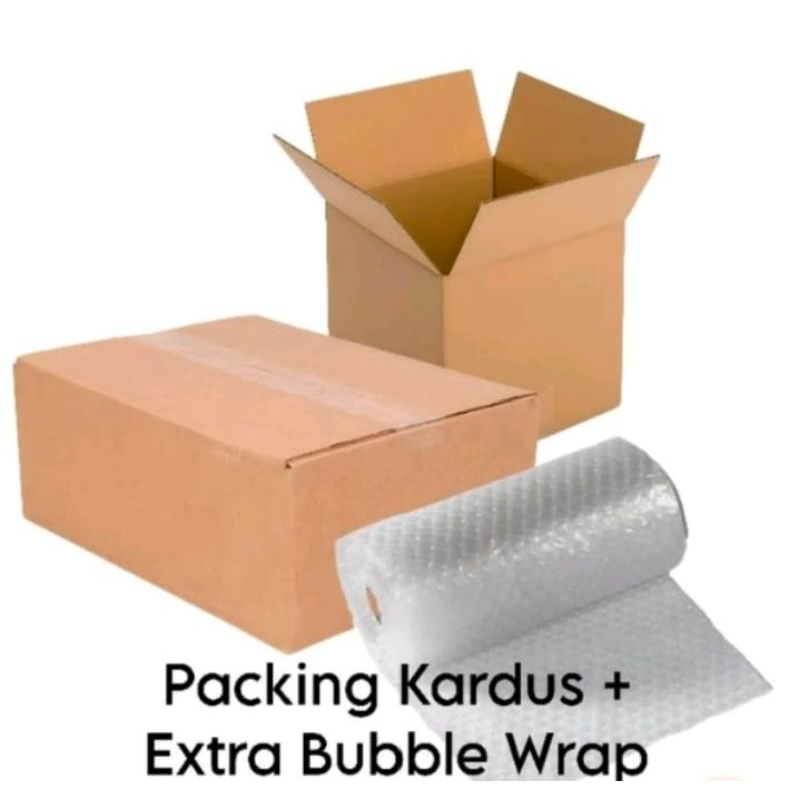

packing kardus +ekstra bubble warp