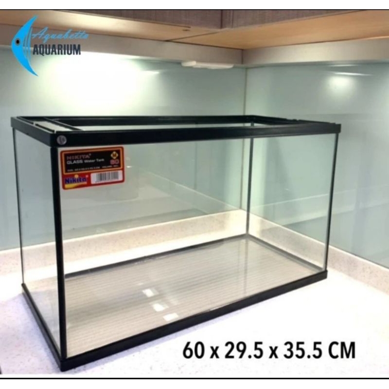 aquarium Nikita 60cm Akuarium ns 60 liter gelas water tank 60x30x36 ml
