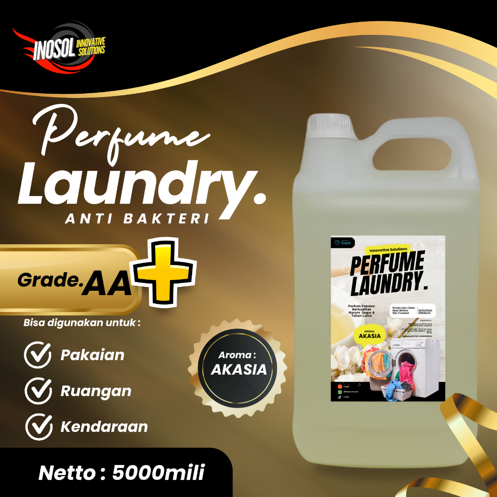 INOSOL PARFUM LAUNDRY GRADE GOLD PREMIUM / Parfum Laundry Grade AA plus premium 5 Liter By INOSOL