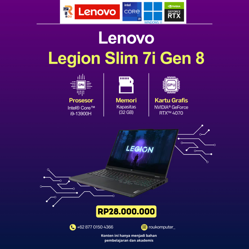 Lenovo Legion slim 7i Gen 8