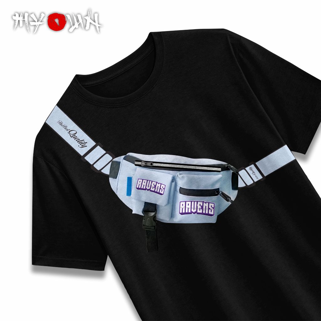 MYOWN - WB-02 - baju kaos t-shirt distro premium WAISTBAG 3D KANTONG REMAJA DEWASA RAVENS Pengganti 