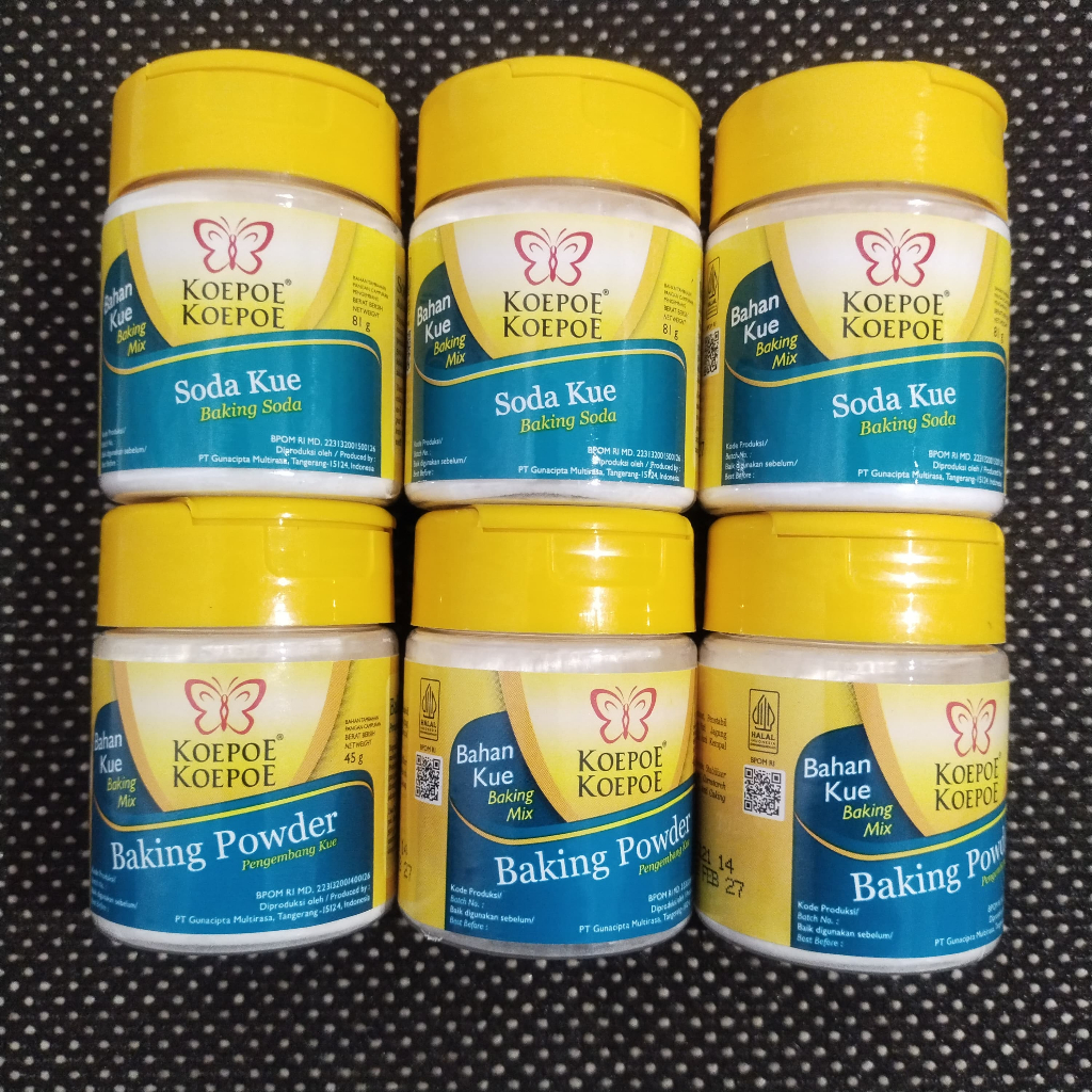 

Baking powder 45gr / Soda kue 81gr bahan baking
