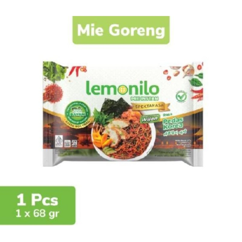 

Lemonilo Mie Instan Goreng Pedas Korea 68gr