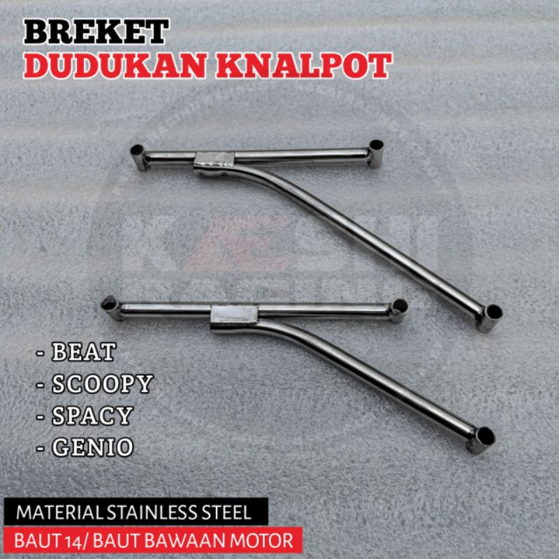 BREKET KNALPOT/ DUDUKAN KNALPOT RACING BEAT MIO SCOOPY GENIO SPACY
