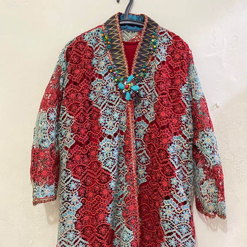 Gamis Abaya Renda Merah