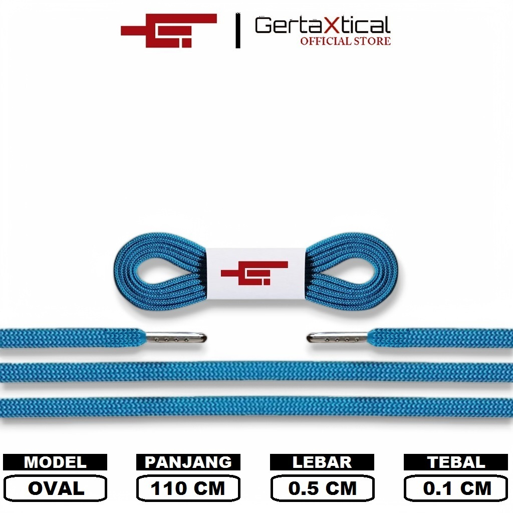Gartaxtical - Tali Sepatu Oval Universal Shoelace Premium Ujung Besi
