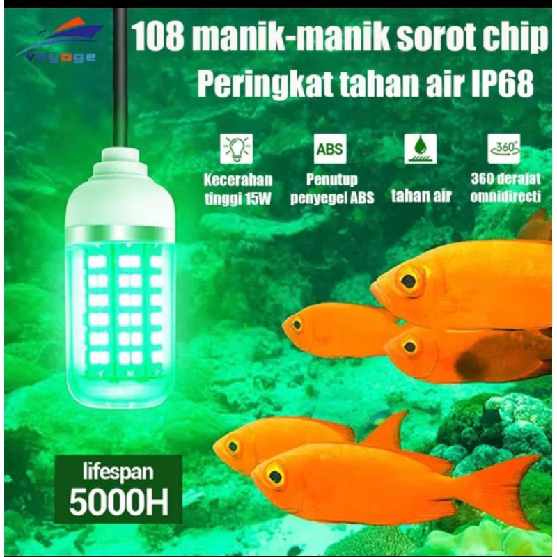 Lampu Bawah Air Persediaan Menarik Ikan Lampu LED Dalam Air Umpan Ikan Umpan Cahaya untuk Memancing 