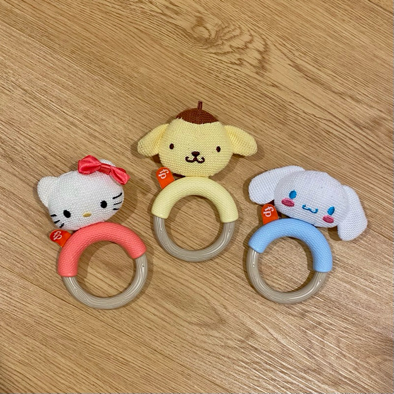 PRELOVED Fisher Price Sanrio Baby Knit Teether Toy | Mainan Gigitan Rattle Bayi Hellokitty Cinnamoro