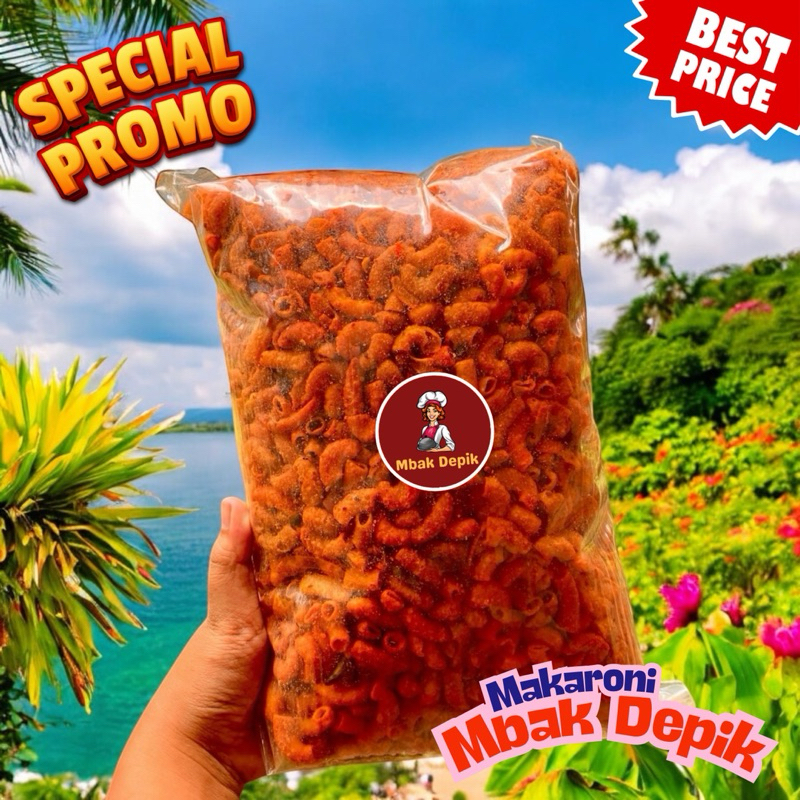 

Makaroni Extra Pedas Mbak Depik | Makaroni 1/4kg Pedas | Makaroni Pedas Extra