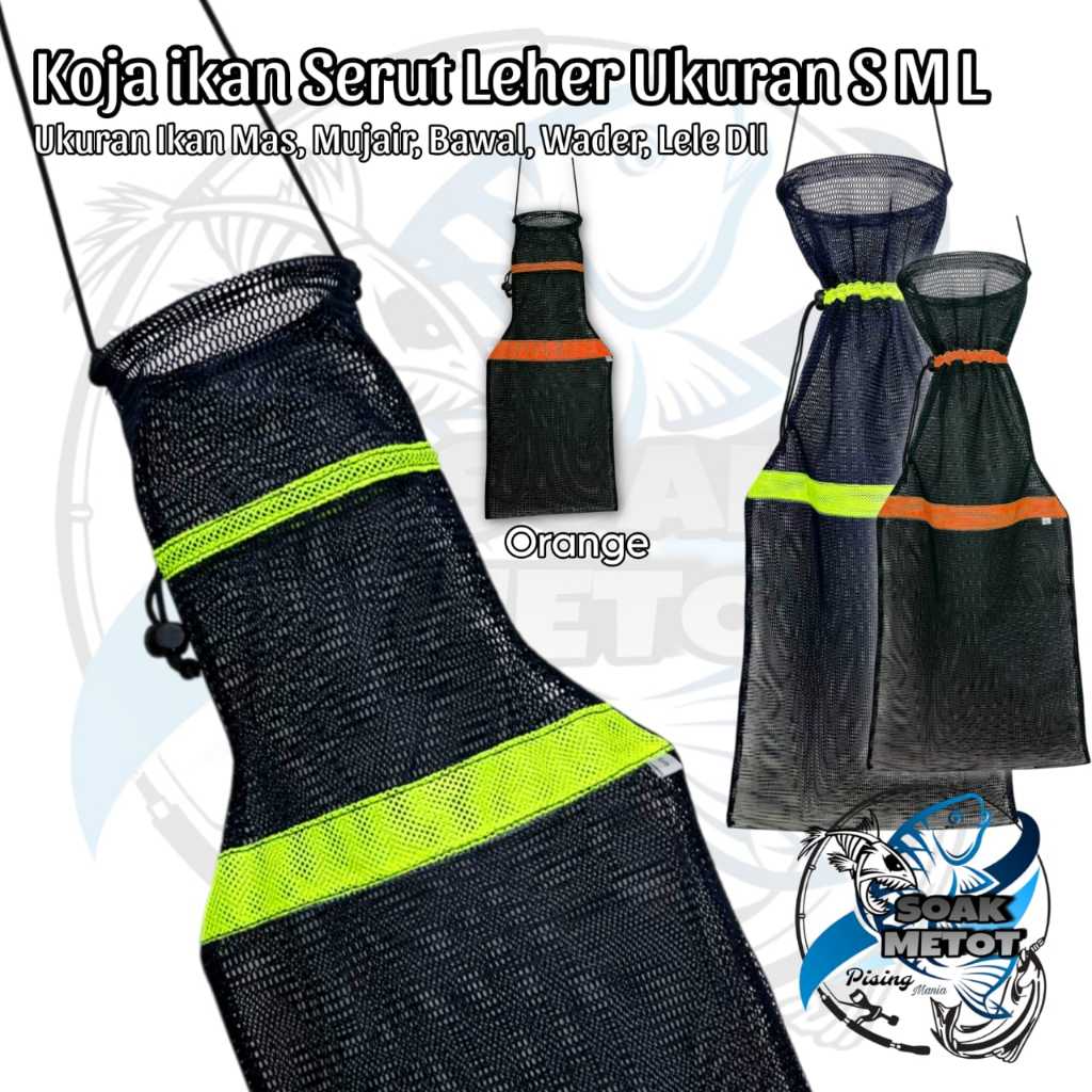 Koja ikan mas - Wadah ikan - Korang ikan - Koja Ukuran S M L - Koja ikan serut leher - mancing