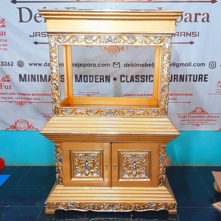 Meja Aquarium 1 Meter Akuarium 100cm Rak Lemari Kayu Jati Jepara Minimalis Murah