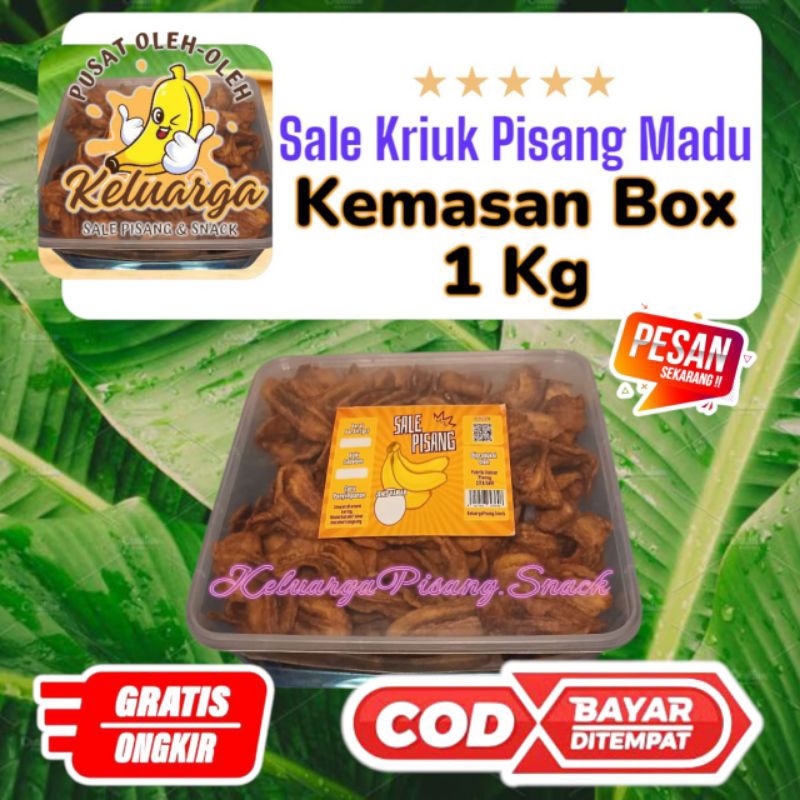 

sale kriuk pisang madu kemasan BOX 1kg renyah gurih manis