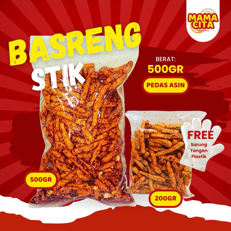 

Basreng Stik Pedas Kriuk 500GR + FREE Sarung Tangan Plastik #LangsungNyemil