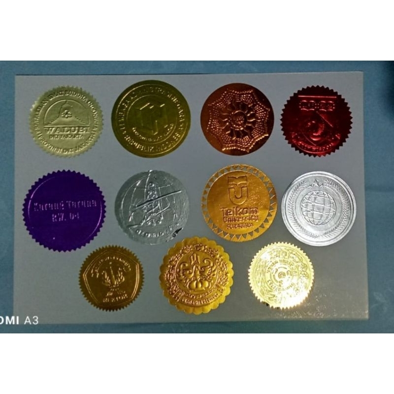 

stiker gold silver metalic hologram embos / timbul special cut custom