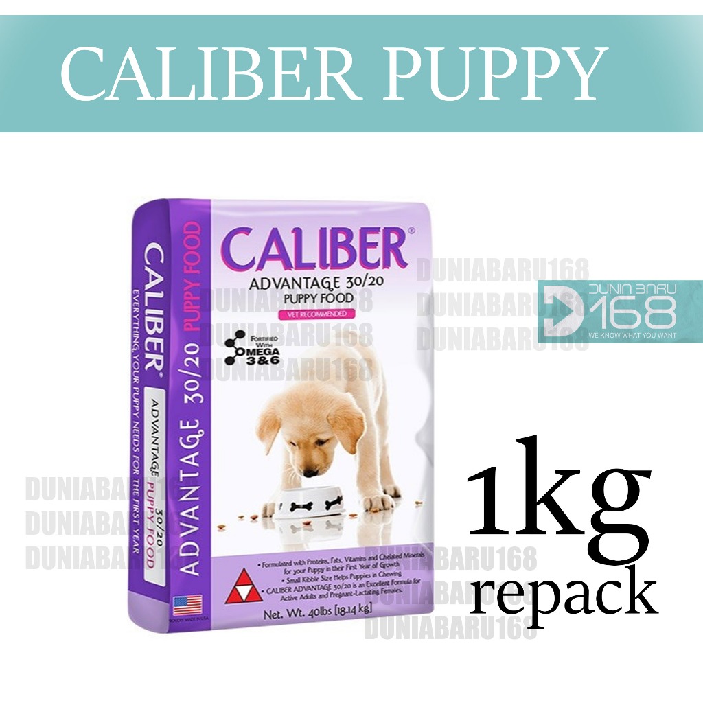 Caliber Puppy Repack 1Kg / Dog Food Puppy / Dog Food Super Premium / Dog Food Made In Usa