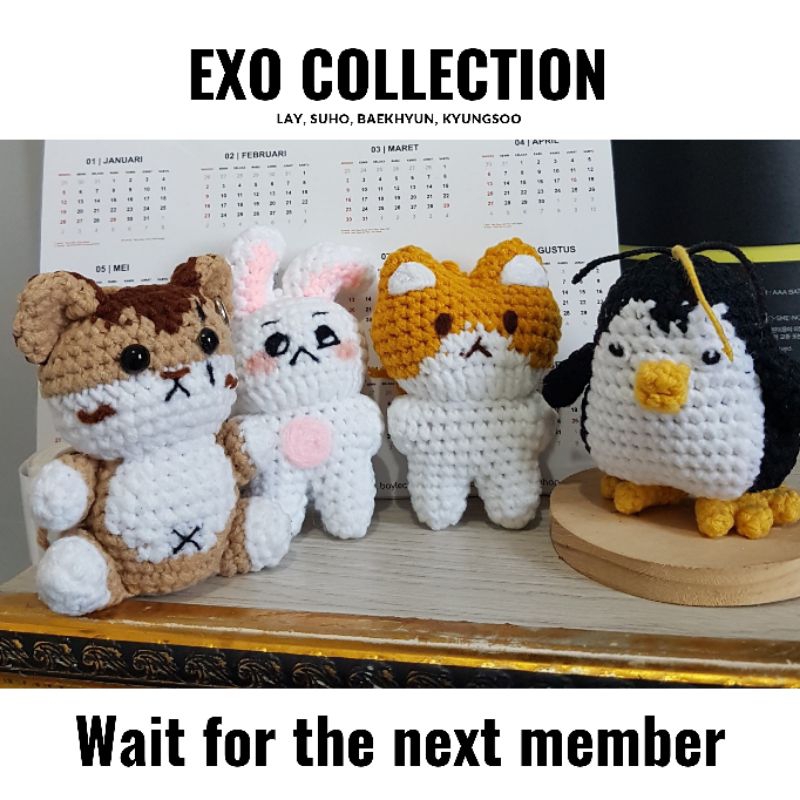 Amigurumi EXO Related Doll | DO | KAI | Baekhyun | Sehun | Lay