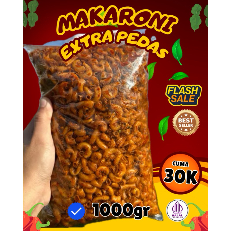 

500gr makaroni cikruh pedas daun jeruk renyah rempah melimpah