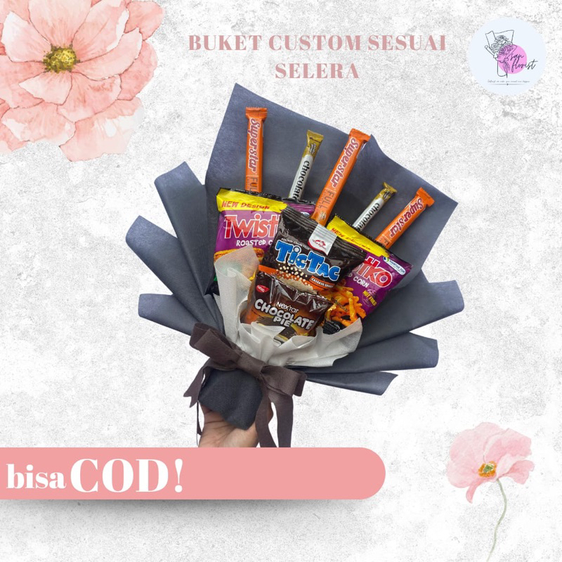 

BUCKET SNACK/ BOUQUET SNACK/ BUKET SNACK/ CUSTOM MURAH AESTHETIC