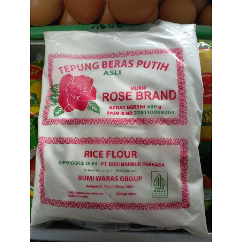 

Tepung beras putih rose brand 500g