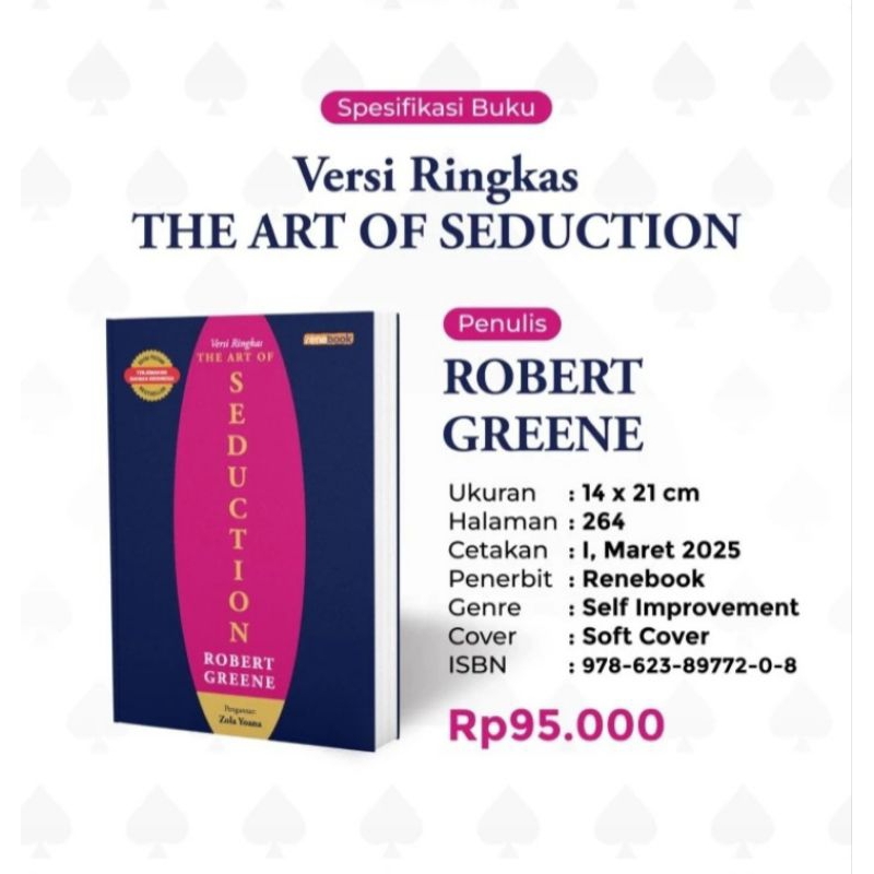 BUKU VERSI RINGKAS THE ART OF SEDUCTION ORIGINAL TERJEMAH BAHASA INDONESIA