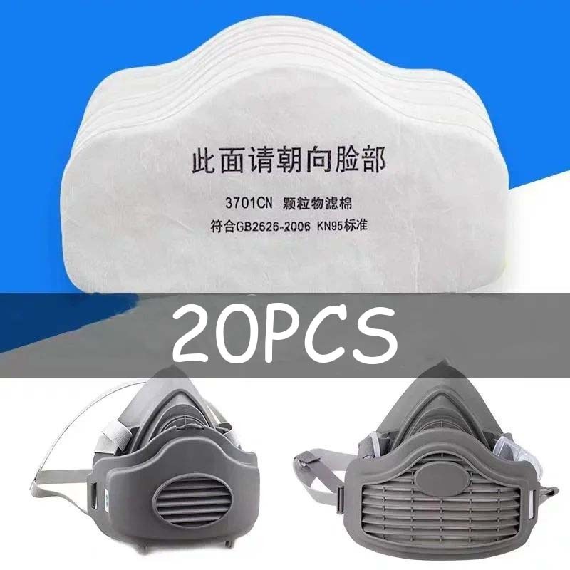 20pcs Kapas Masker Masker Respirator Anti Debu Masker Debu Masker Anti Debu Untuk Kerja Untuk Penamb