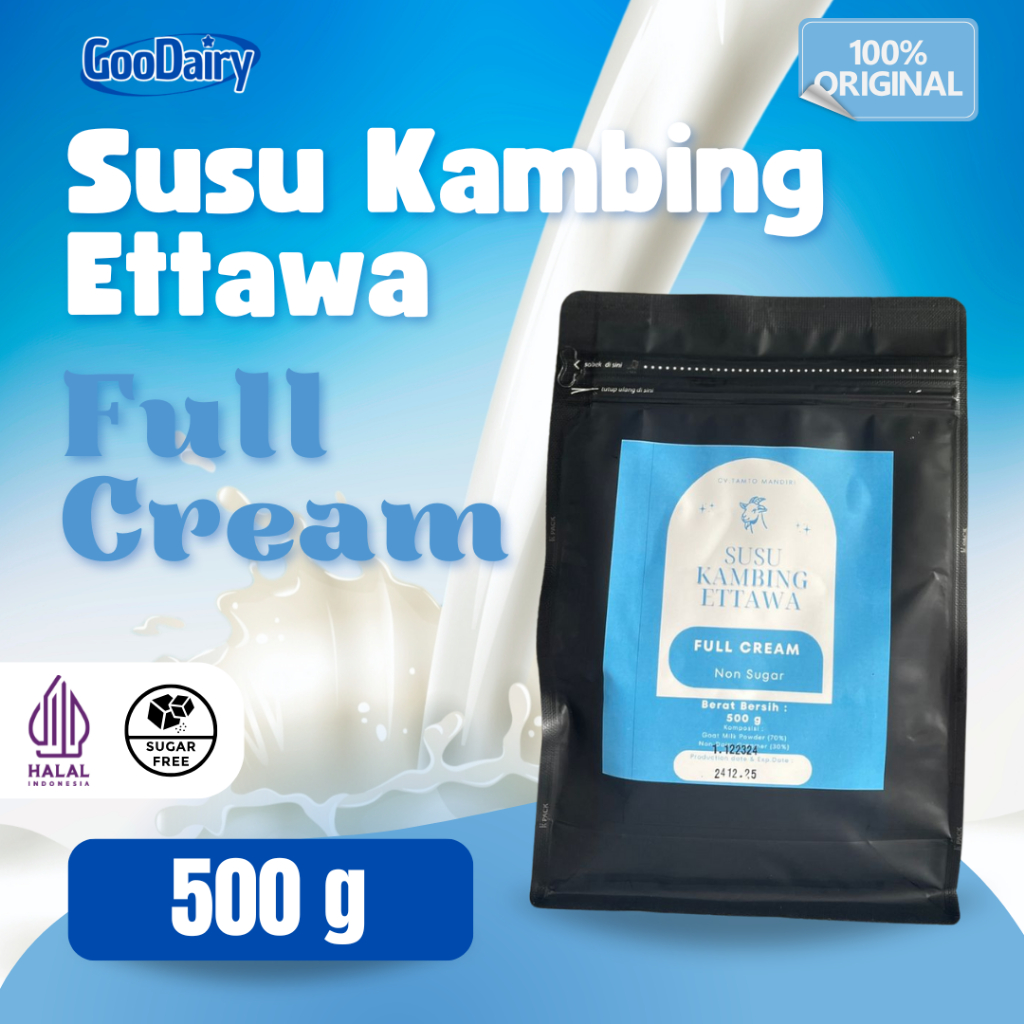 

Susu Kambing Etawa Bubuk Full Cream tanpa gula/sugar free