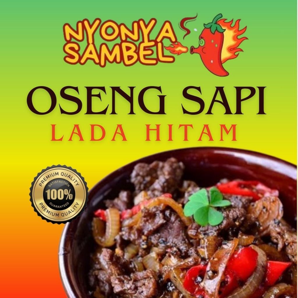 

OSENG SAPI LADA HTAM NYONYA SAMBEL UKURAN 150gr DAN 250gr