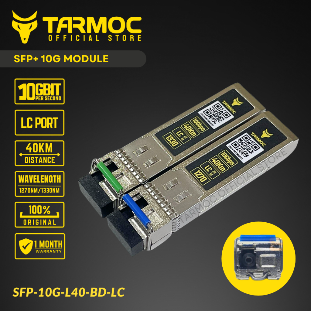 Tarmoc SFP-10G-L40-BD-LC | SFP+ 10G BIDI 40KM LC | SFP+ 10G 40KM Single Mode