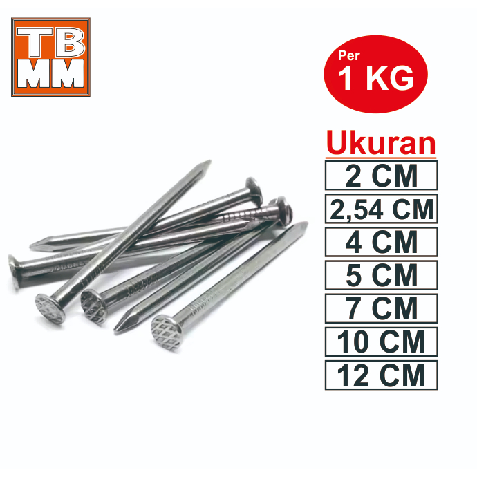 Paku Kayu Kiloan seri 2cm 4cm 5cm 7cm 10cm 12cm / Paku Kayu 10cm 12cm 7cm 5cm 1Kilogram Yang Murah