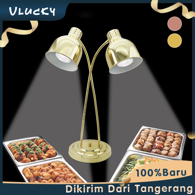 Lampu Pemanas Makanan Kepala Ganda Food Warmer Light Lampu Pemanas Makanan Prasmanan