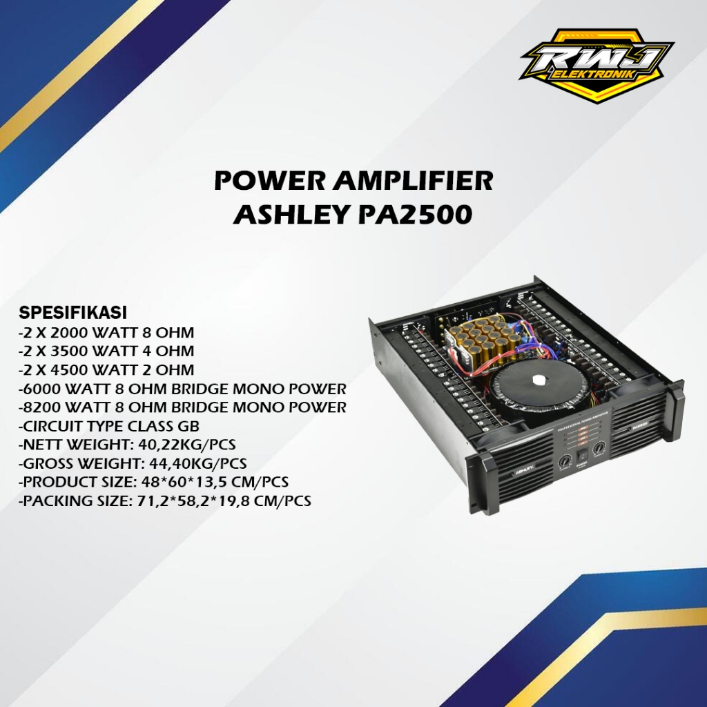 POWER AMPLIFIER ASHLEY  PA2500