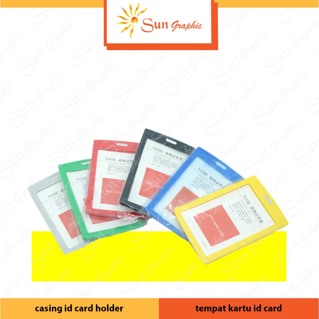 

ID Card Holder + Tali Lanyard Name Tag (Satu Set) - Sun Graphic