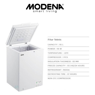 CHEST FREEZER MODENA MD 0156 W
