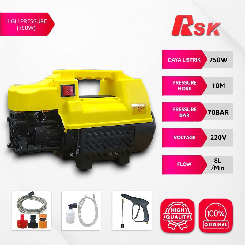 ALAT STEAM HIGH PRESSURE CLEANER BONCHI /RSK C03 750 WATT MESIN JET CLEANER SEMPROT AIR CUCI MOTOR M